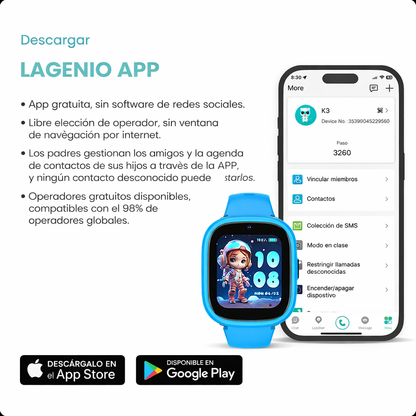 LAGENIO K3 RELOJE INTELIGENTE PARA CONTROLAR LOS NIÑOS